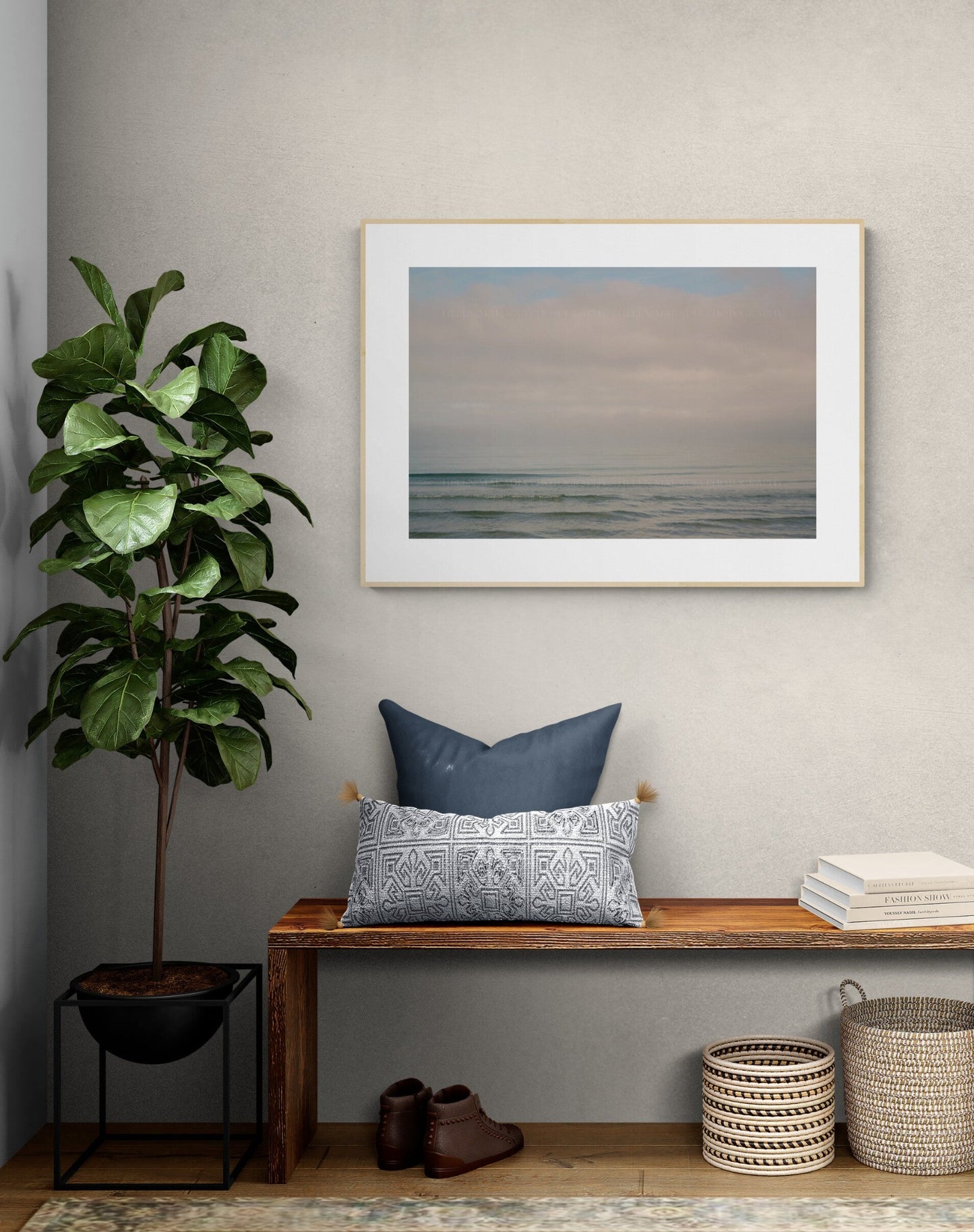 Cape Cod Beach Blue Ocean Waters in a Hallway as Wall Art