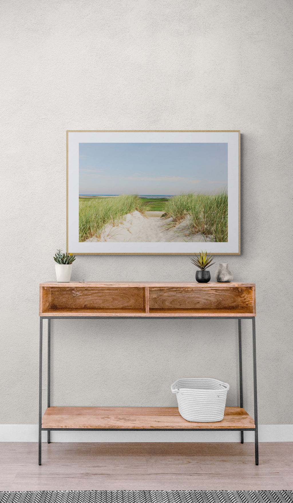 Cape Cod beach photograph as entryway wall art
