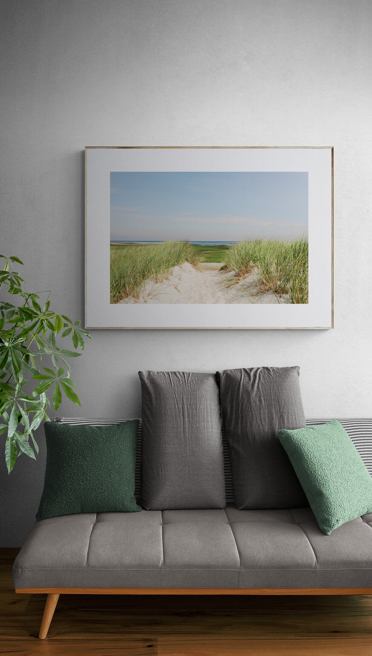 Cape cod beach photography print as living room wall art