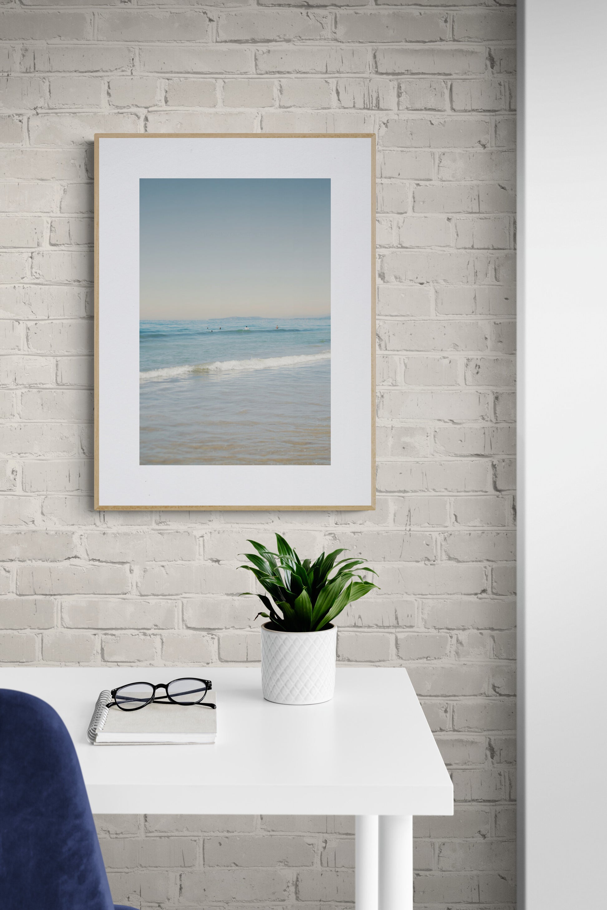 Carpinteria State Beach California Photograph as wall Art in a home office