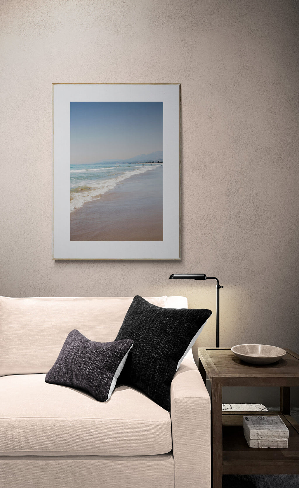 Caripinteria State Beach California Photograph as wall art in a modern living room