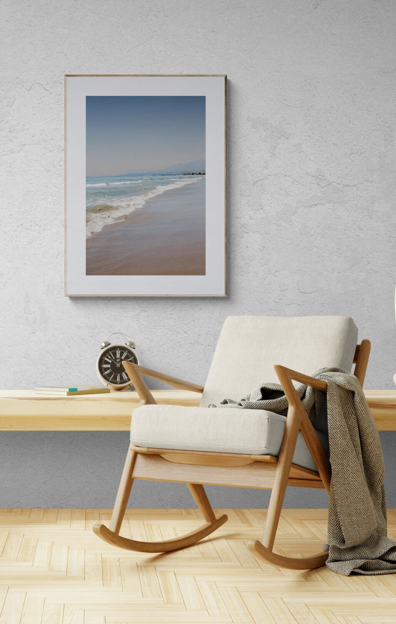 carpinteria state beach california photograph as wall art in a sitting room