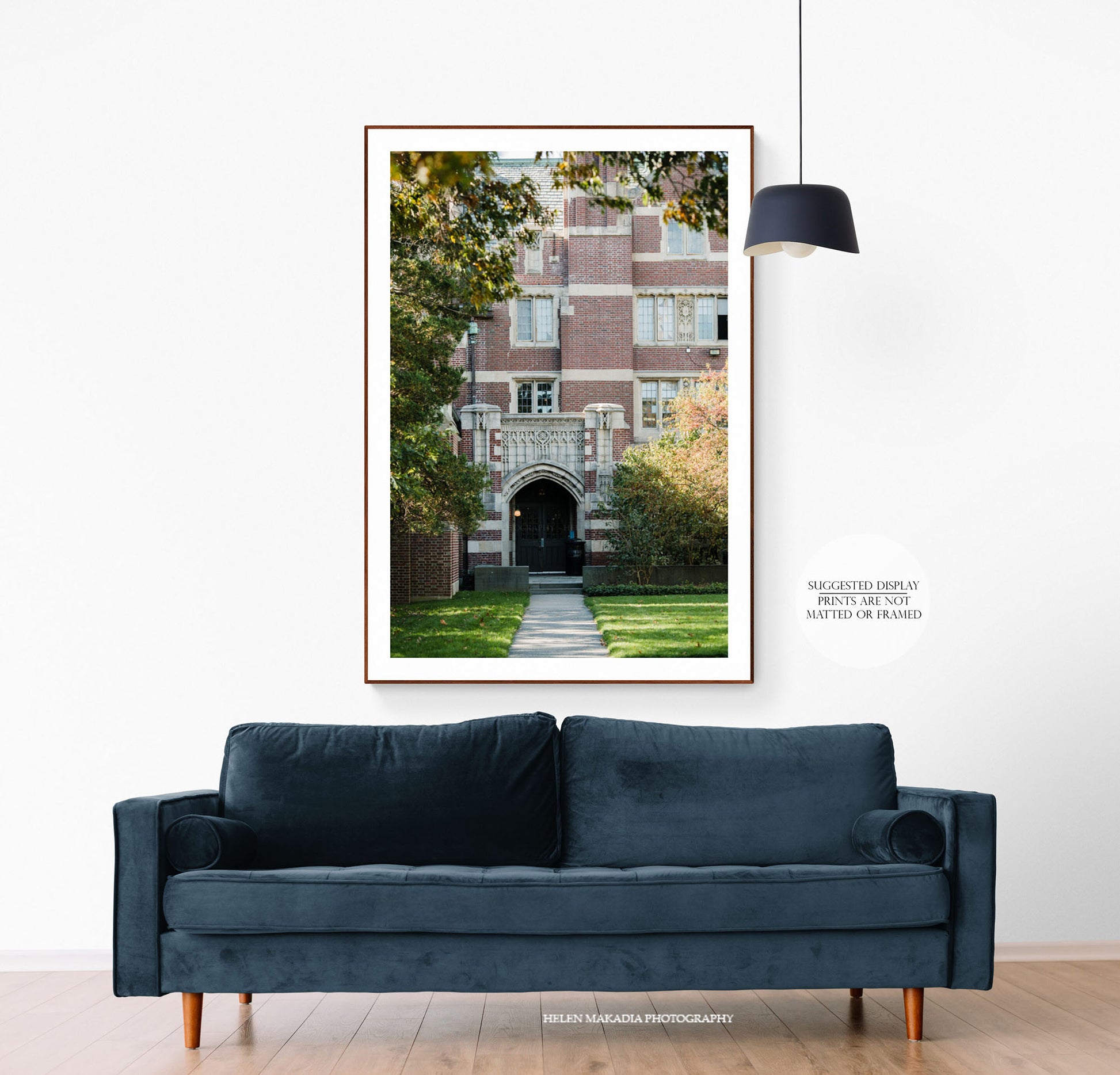 Claflin Hall at Wellesley College Framed Print in the Living Room