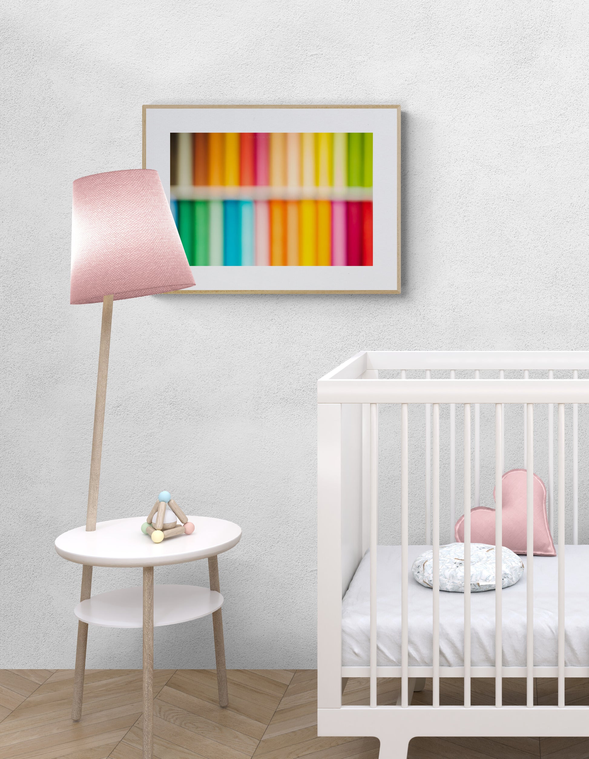 Colorful Abstract Photograph Print of Colors of the Rainbow as Nursery Wall Art