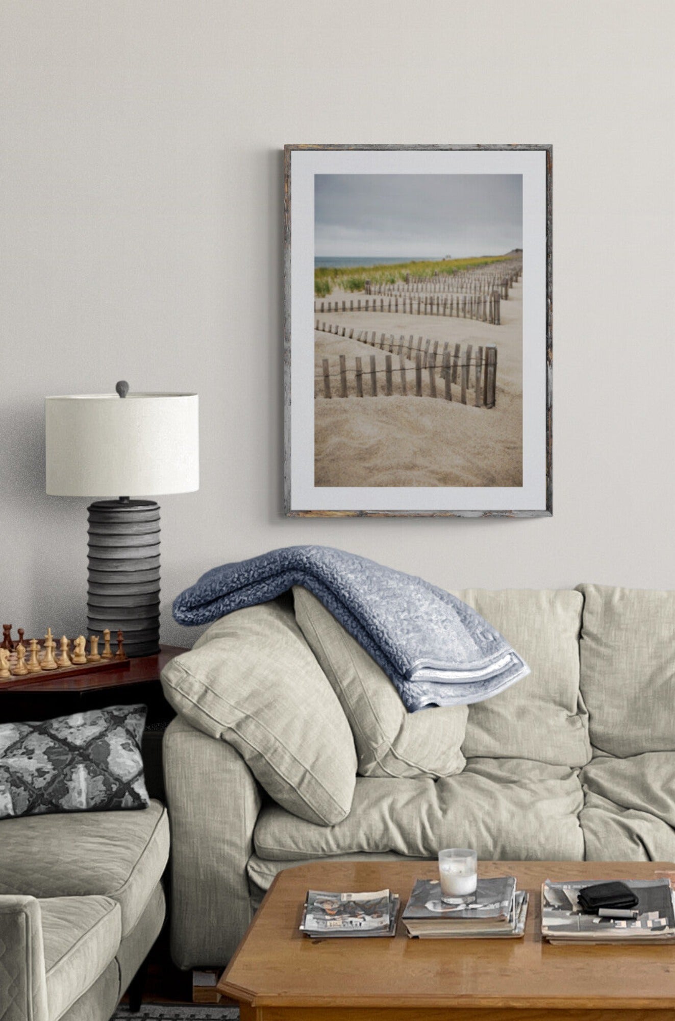 Photograph of Fences at Nauset Beach Cape Cod in Living Room