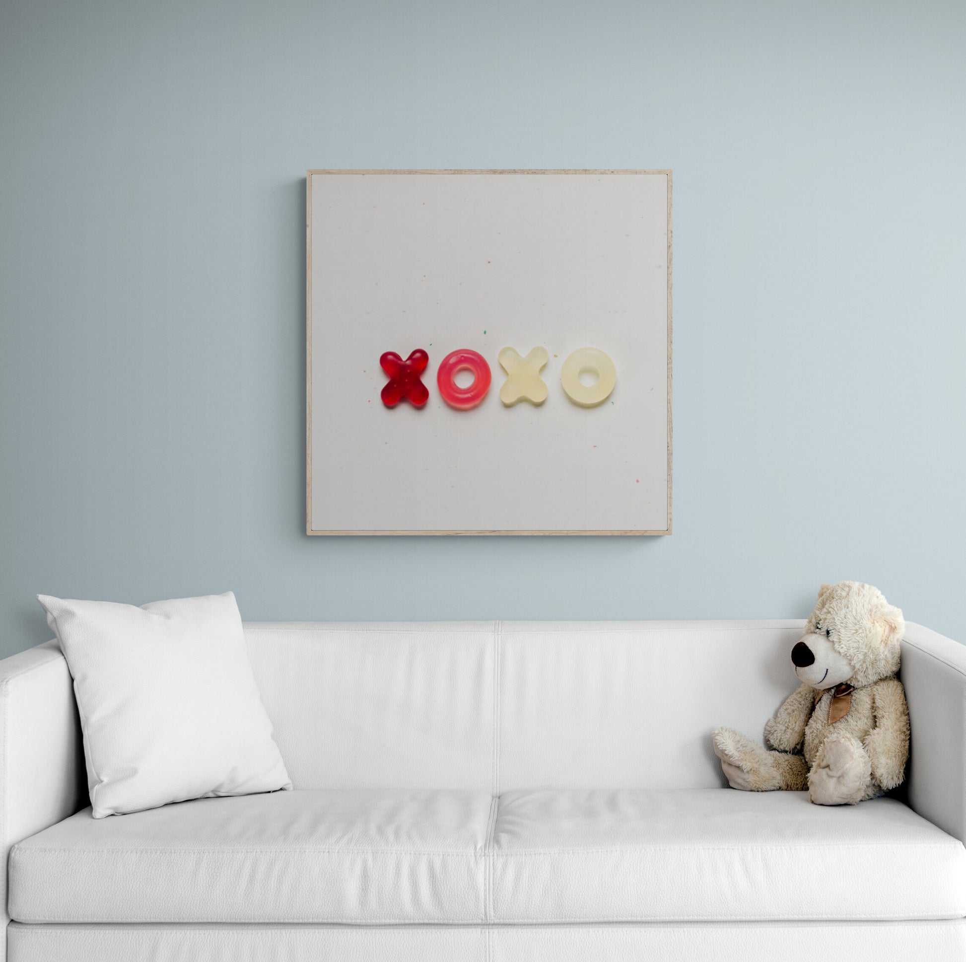 XOXO Photograph as Wall Art in a Kids Room