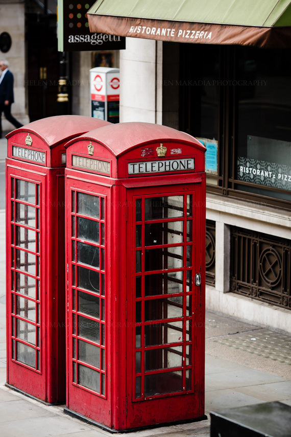 Red Telephone Booths in London Photograph