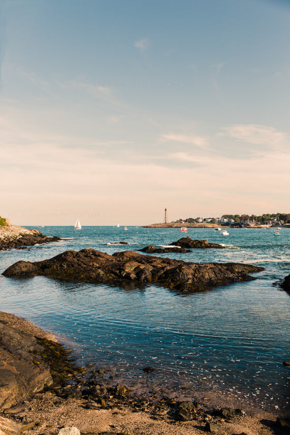 View of Marblehead MA Lighthouse on a sunny day