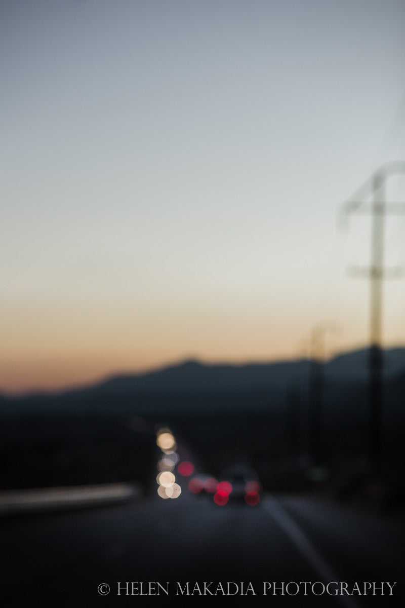 Abstract California Highway Photo at Dusk