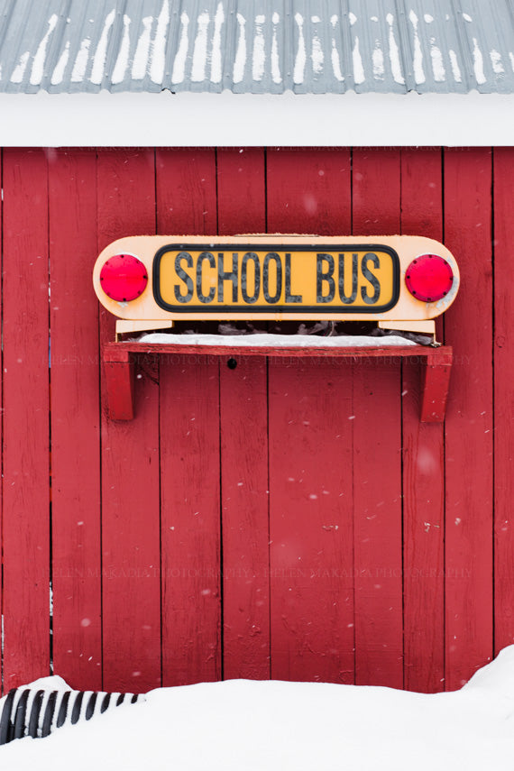 School Bus Sign Photograph