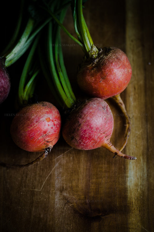 Photograph of Beets in a rustic, farmhouse style