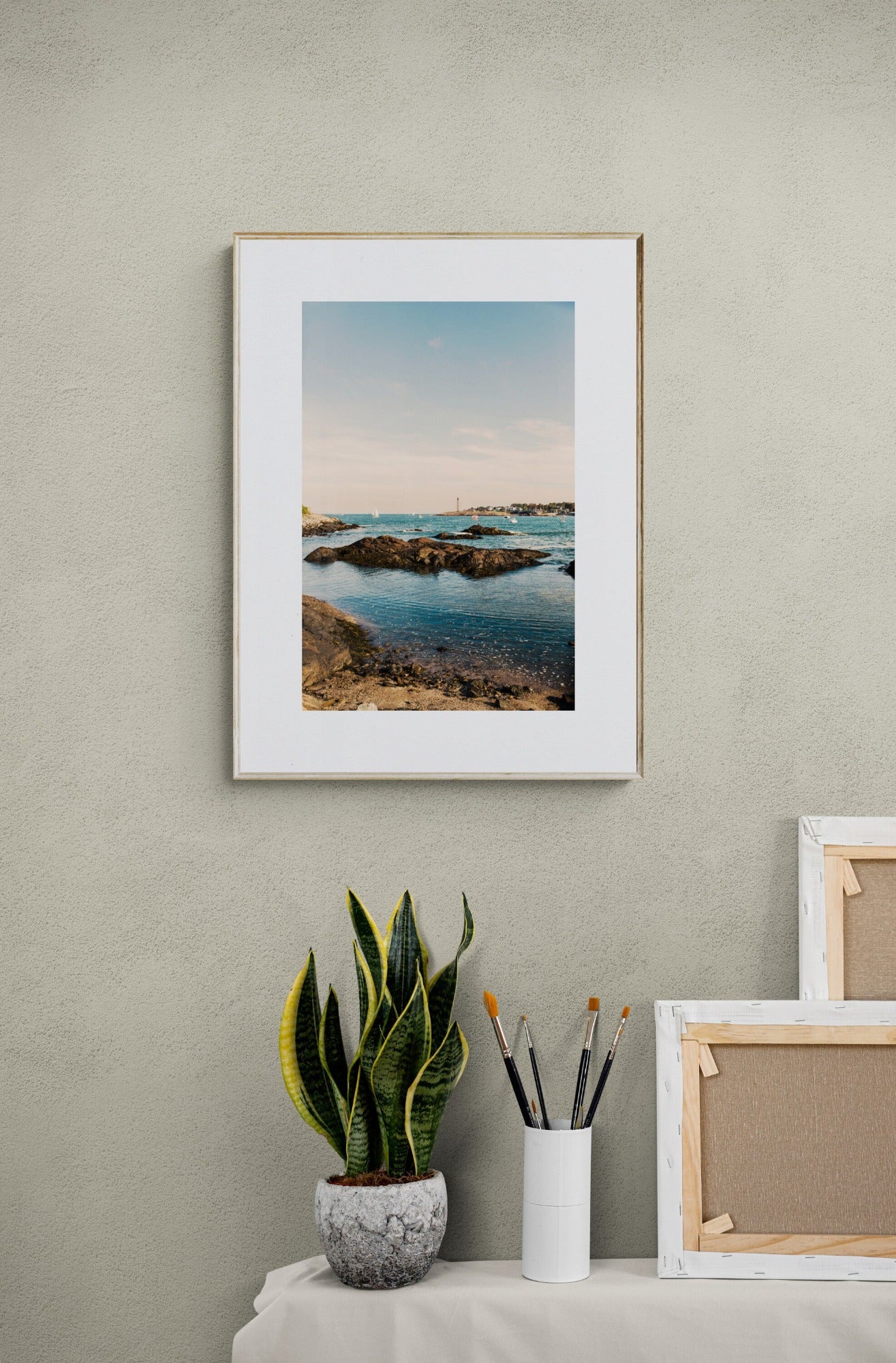 Marblehead MA Photograph of lighthouse in a home office and studio as wall art