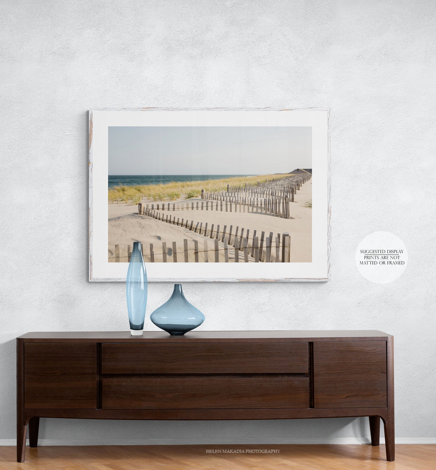 Nauset Beach Fences and Sand Cape Cod Wall Art in an Entryway