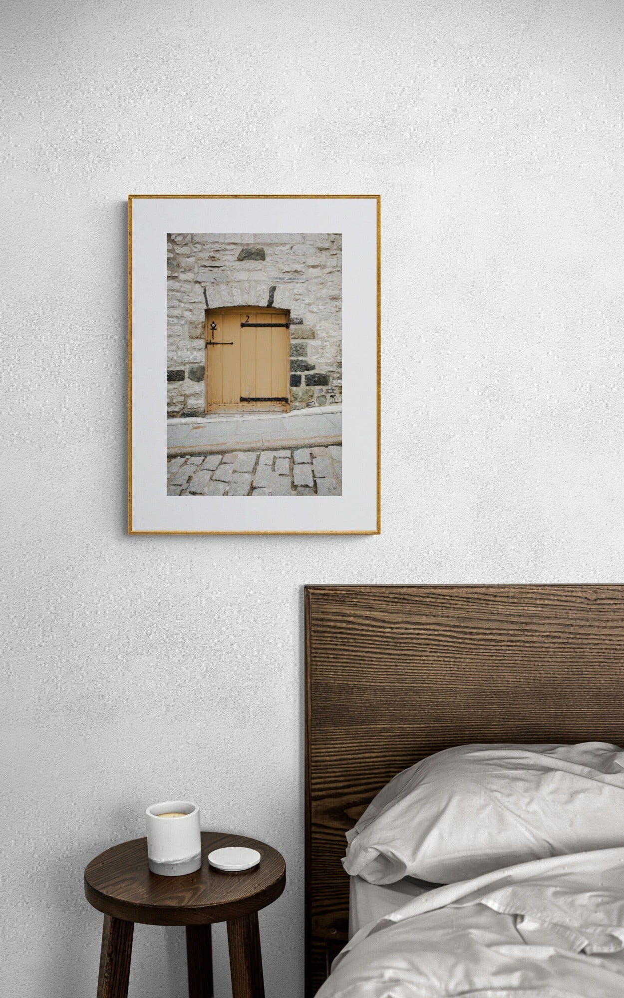 Photograph of a petit half door of quebec city bedroom wall art print