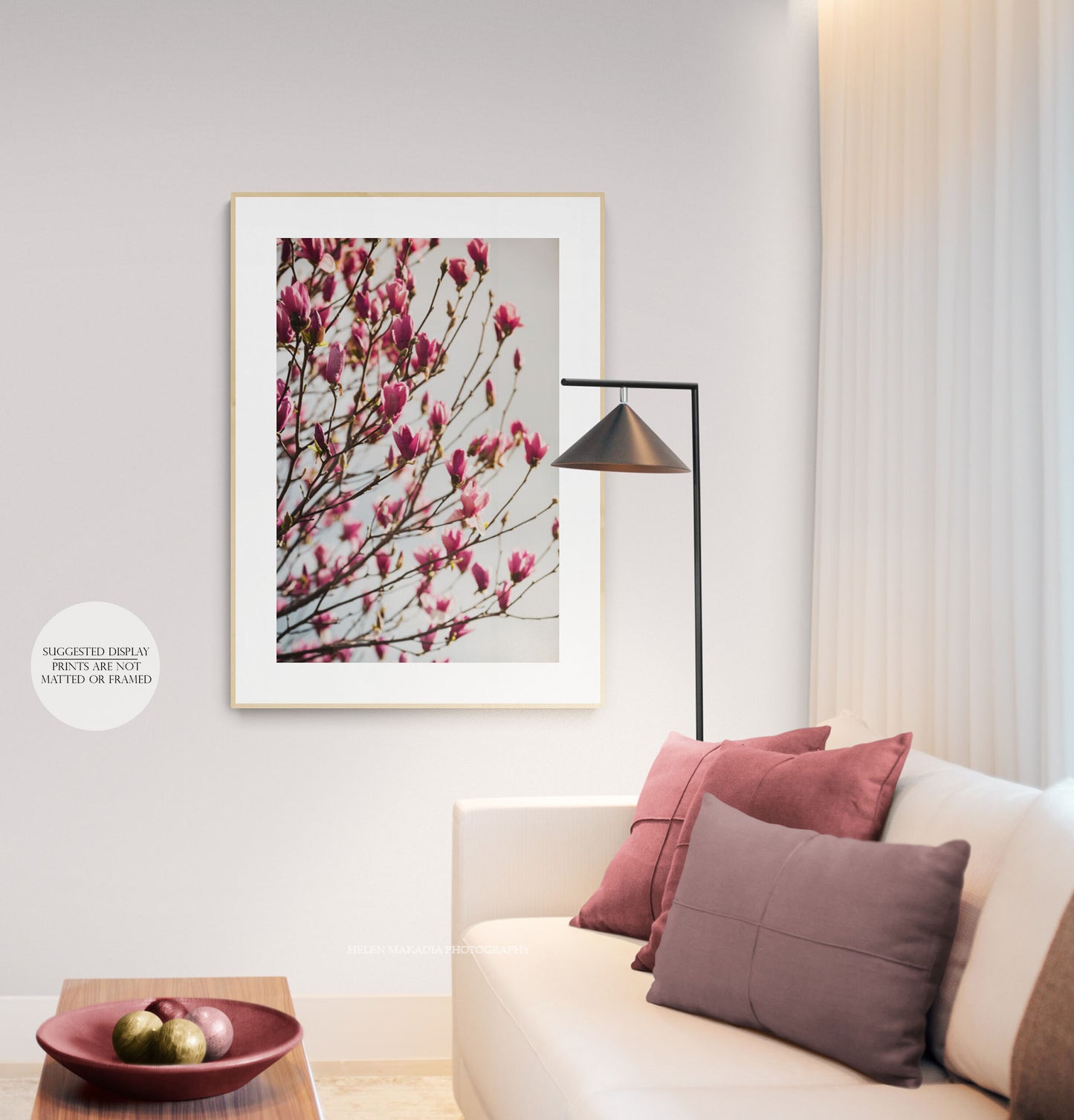 Pink Magnolias in a Living Room