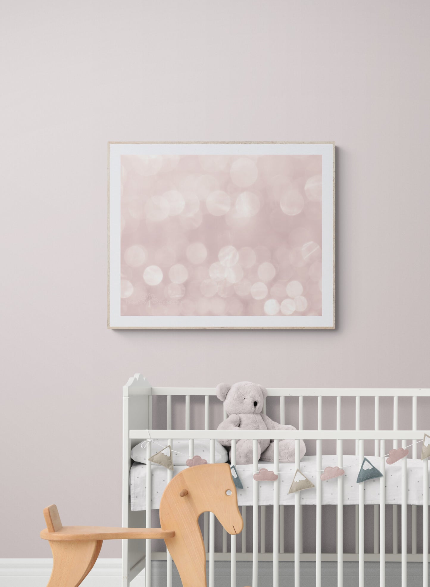 Pink Bubbles Photograph as Nursery Wall Art