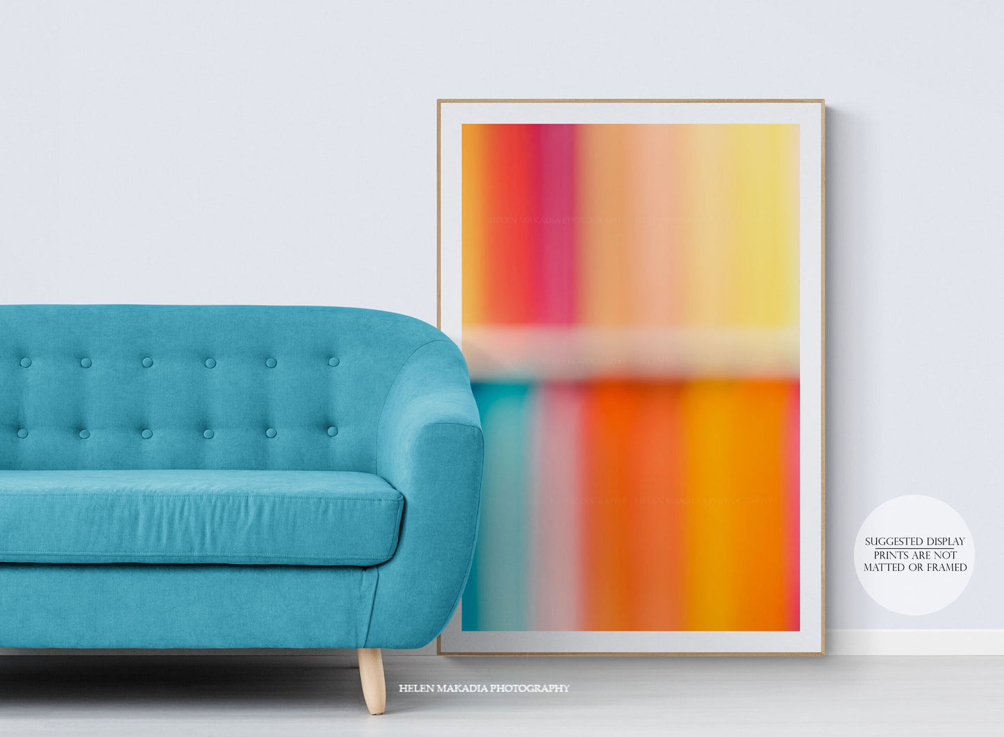 Palette of Bright Summer Colors Photograph Print Framed in a Living Room 