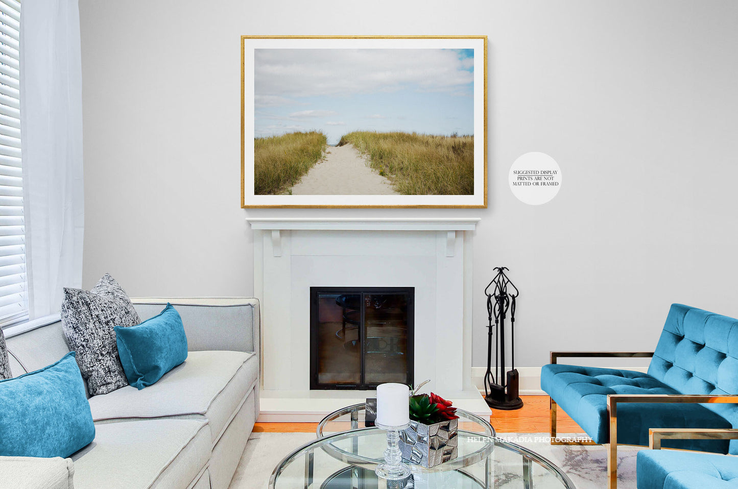 Path to the Ocean Water Print in a Living Room 