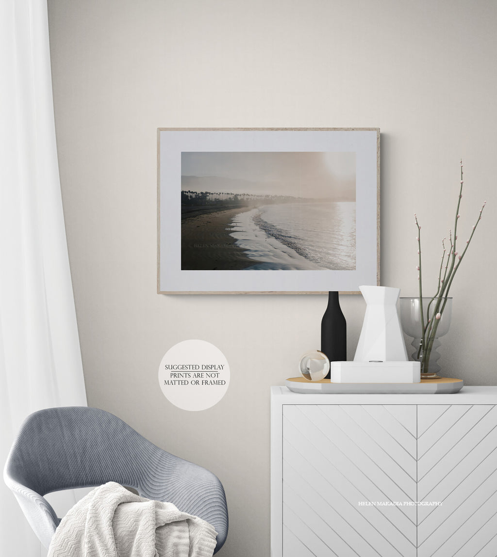 Santa Barbara at Sunrise Photograph as Wall Art in an Entryway