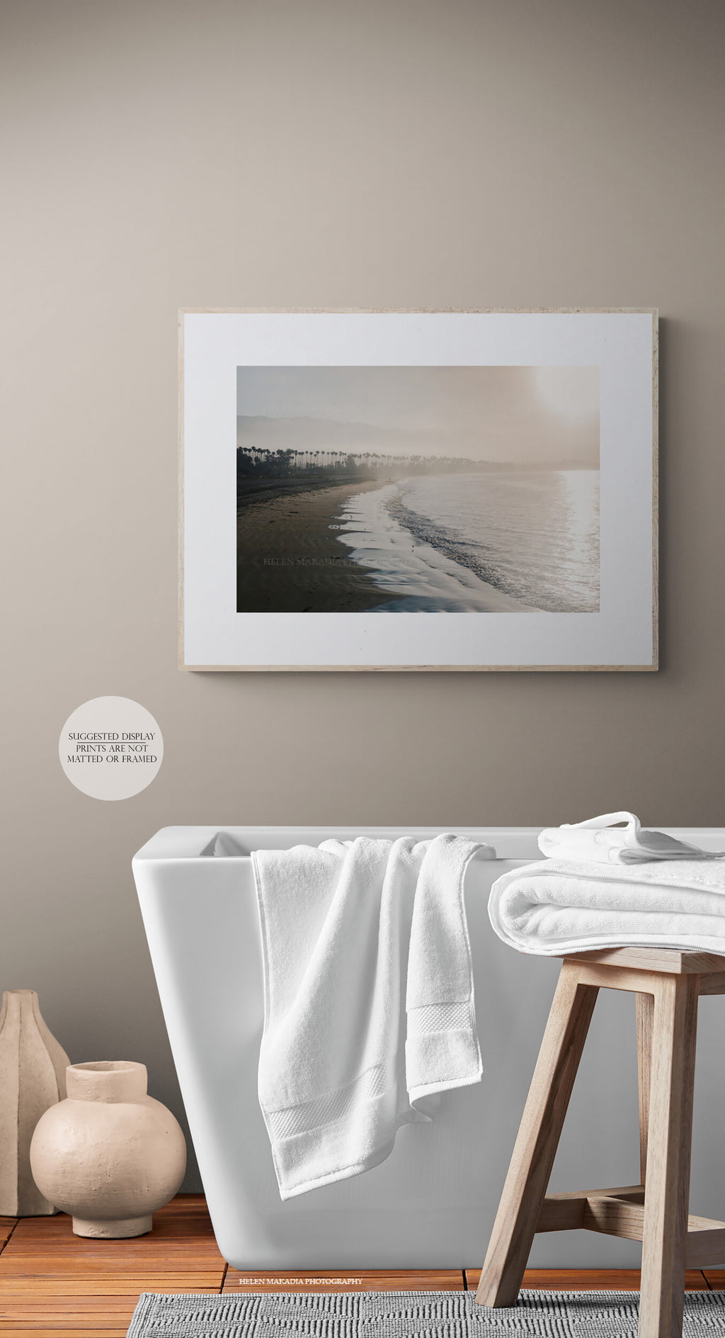 Santa Barbara at Sunrise Photograph as Bathroom Wall Art 