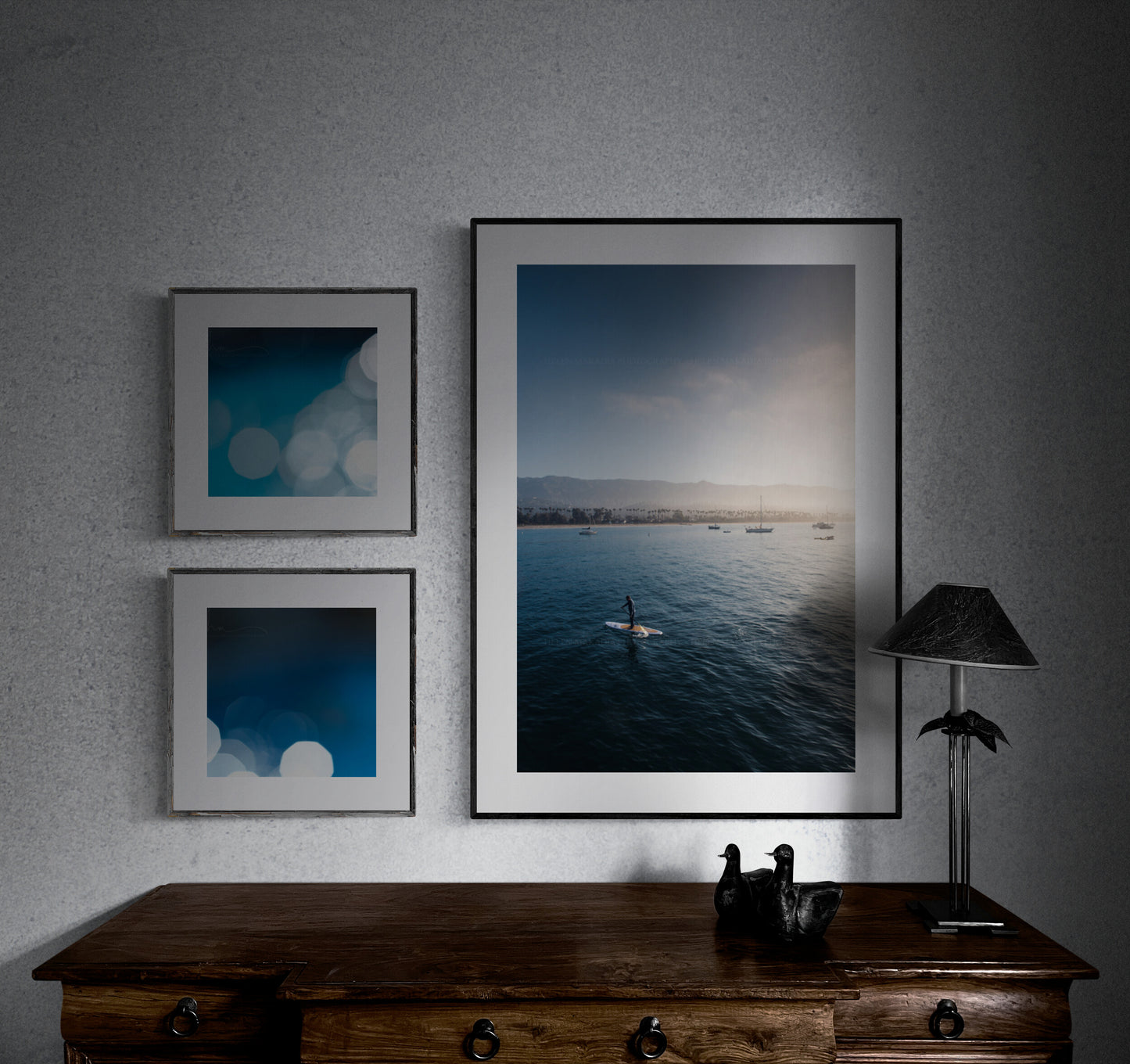Santa Barbara Photograph as an ocean seascapeas wall art in a home office