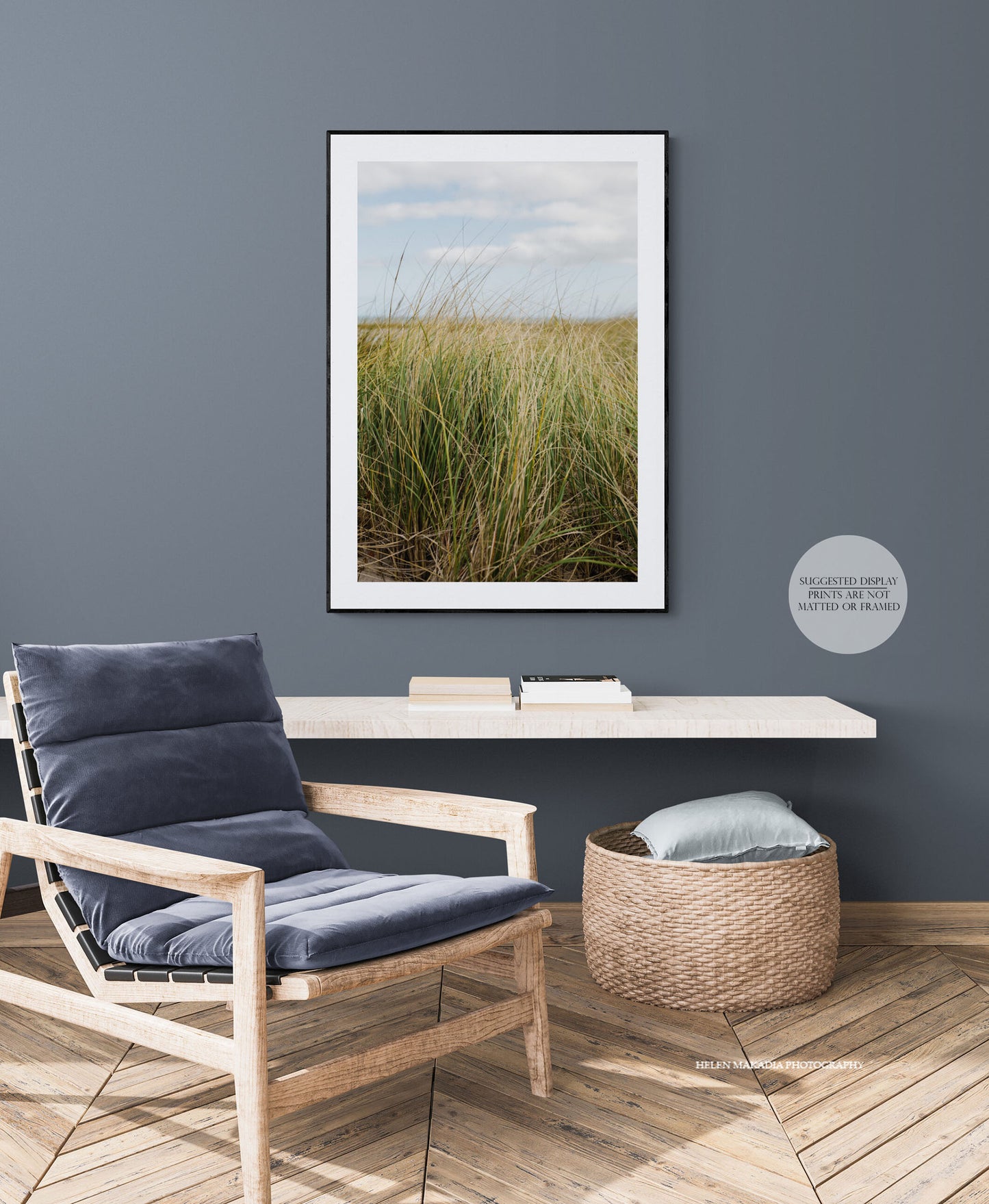 Sea Grass and Sand Dune Photograph Framed