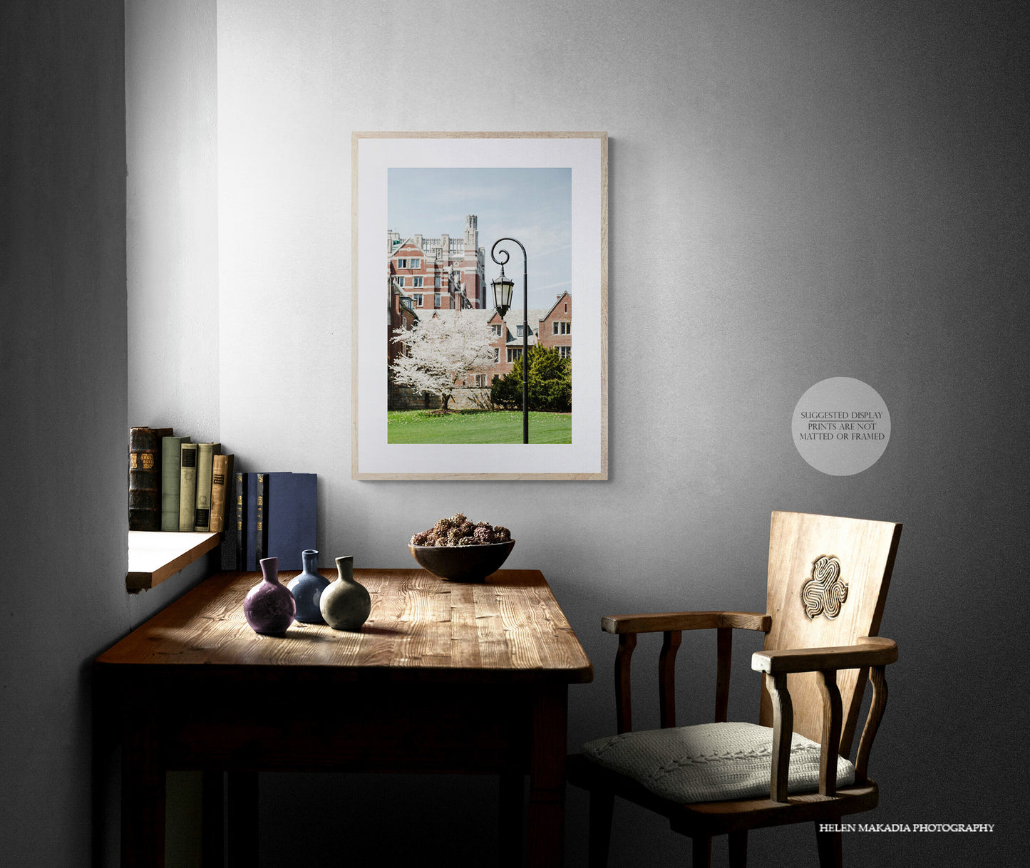 Severance Green with Tower Court and Severance Hall in the background at Wellesley College, Photograph as Wall Art in an Office