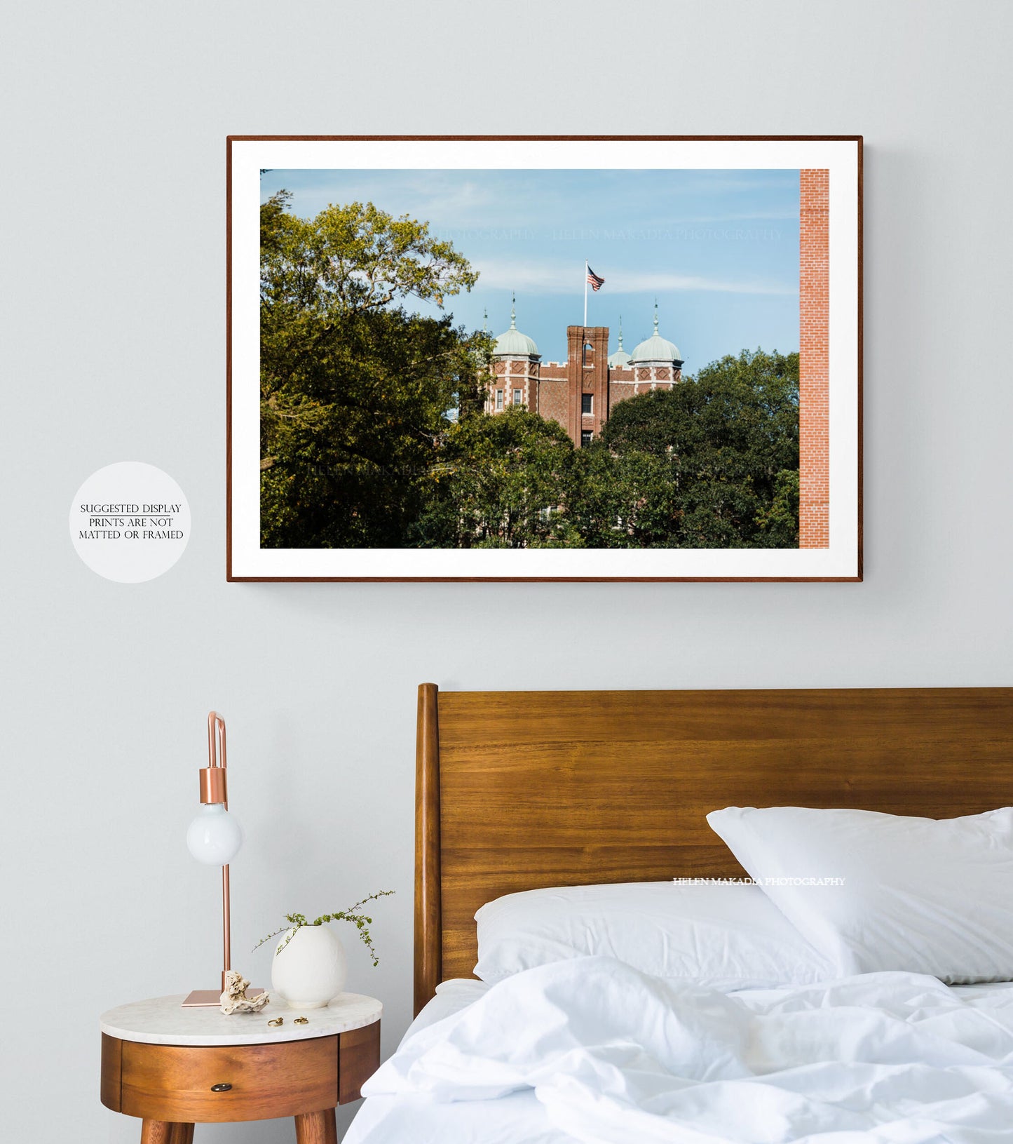 Shafer and The Quad at Wellesley College, Framed Print