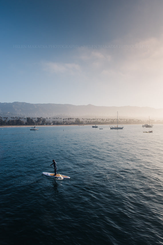 Paddle boarding in Santa Barbara Photograph