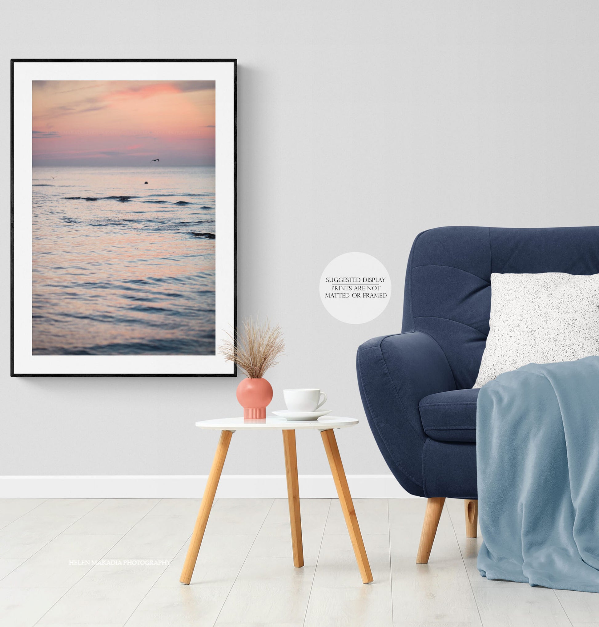 Framed Print of Sunset Colors off Ocean Waters
