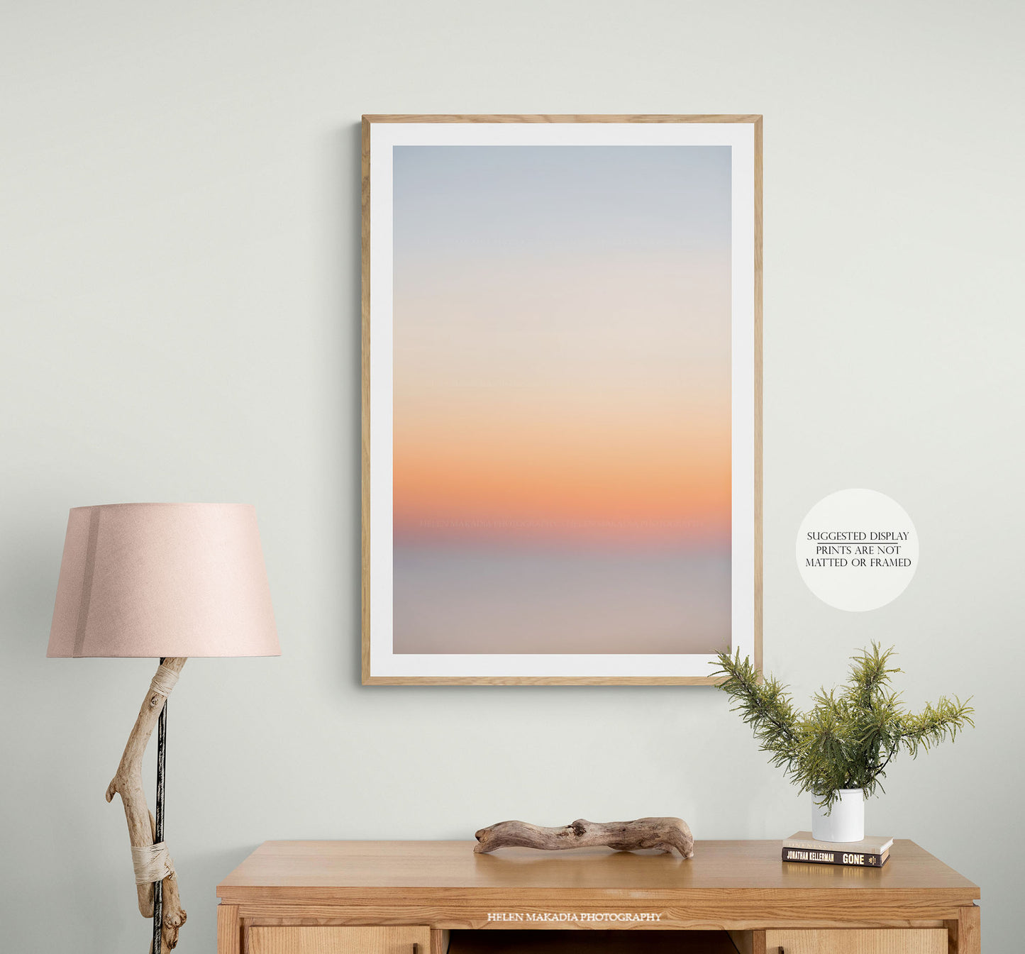 Summer Sunset Gradient Print Framed