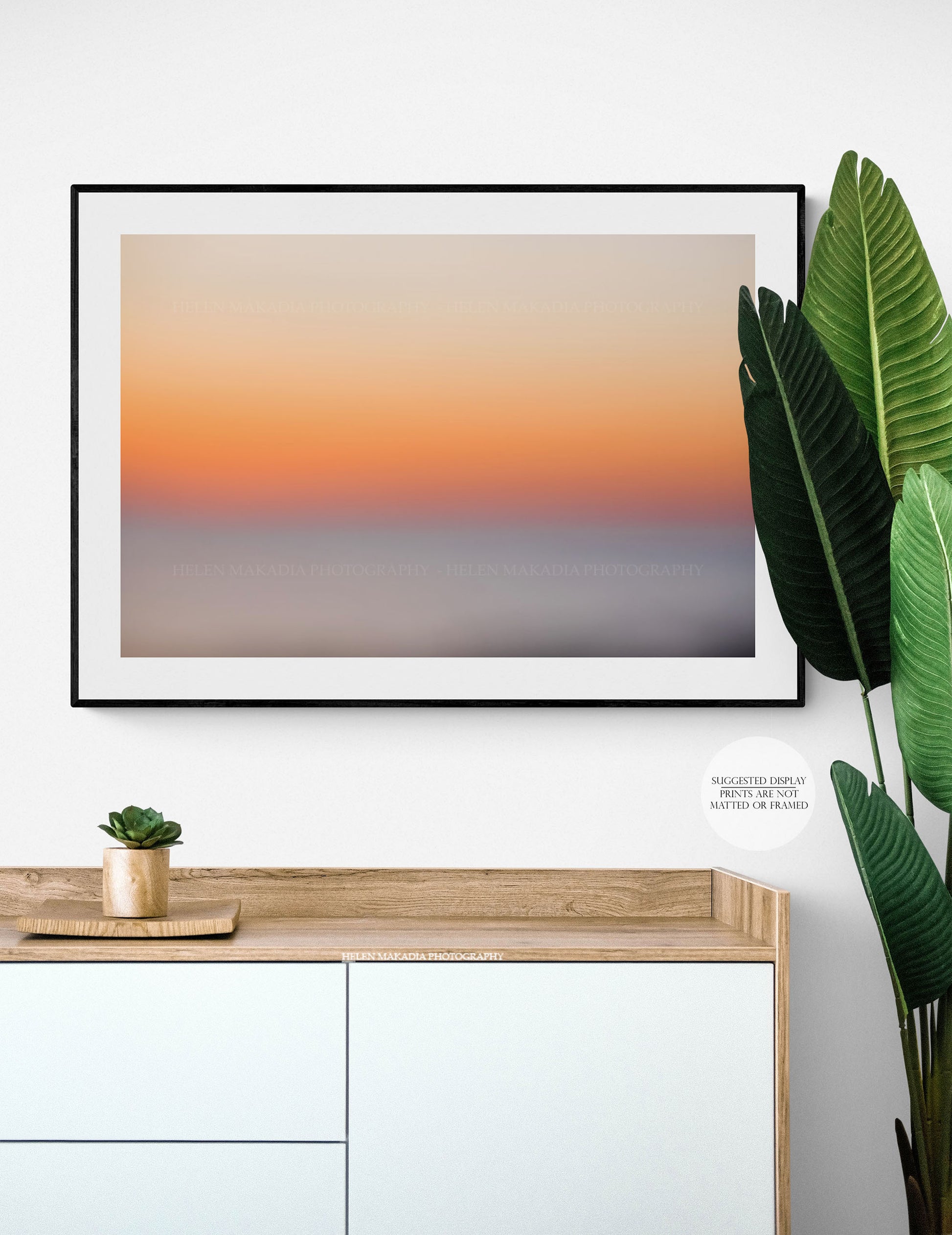 Sunset Gradient Print in a Hallway