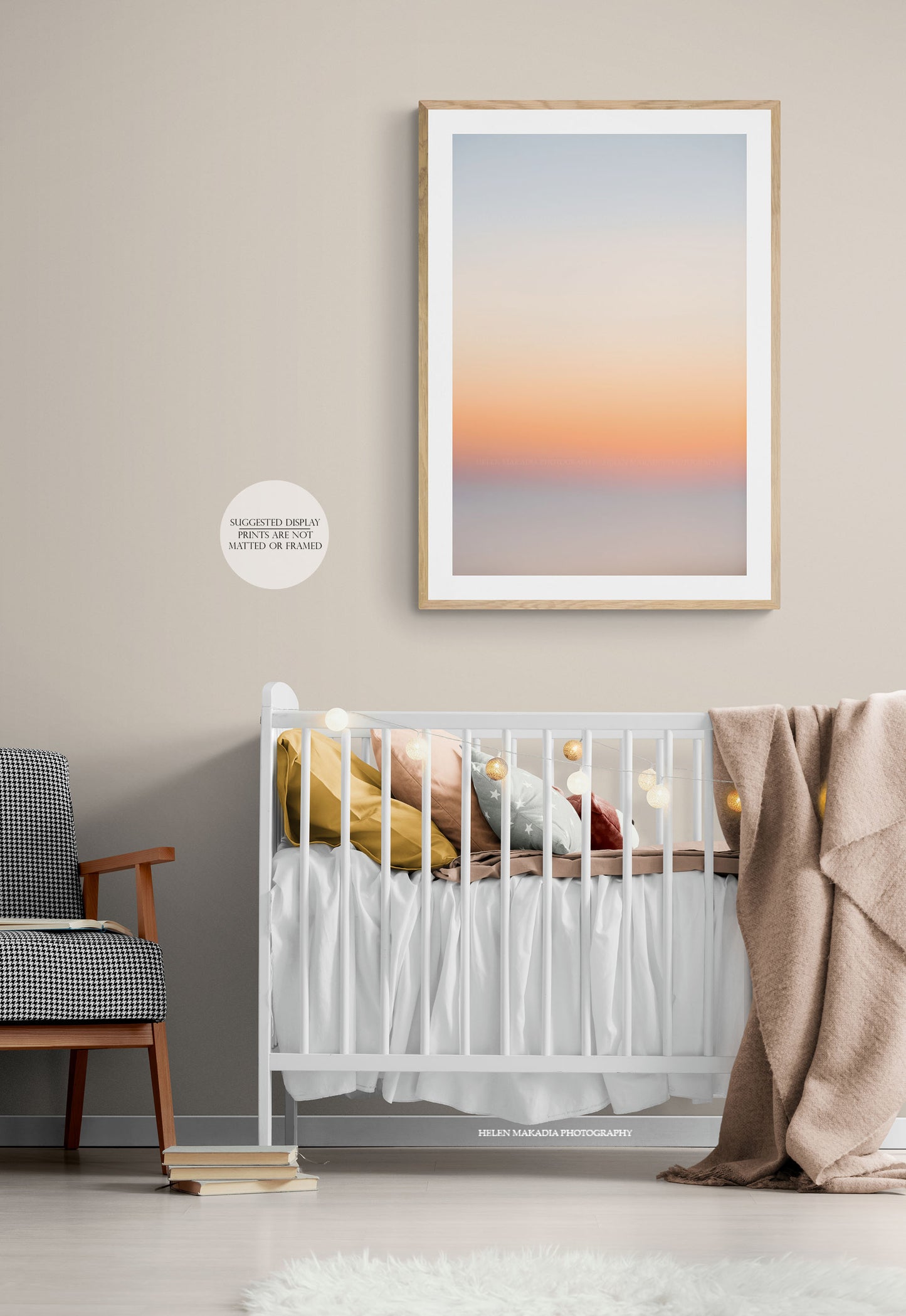 Sunset Gradient Print in a Nursery