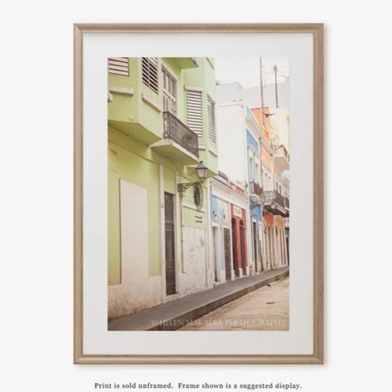 The Colorful Streets of Old San Juan Framed Print
