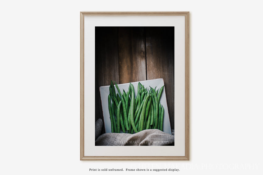 Framed Farmhouse Green Beans Art