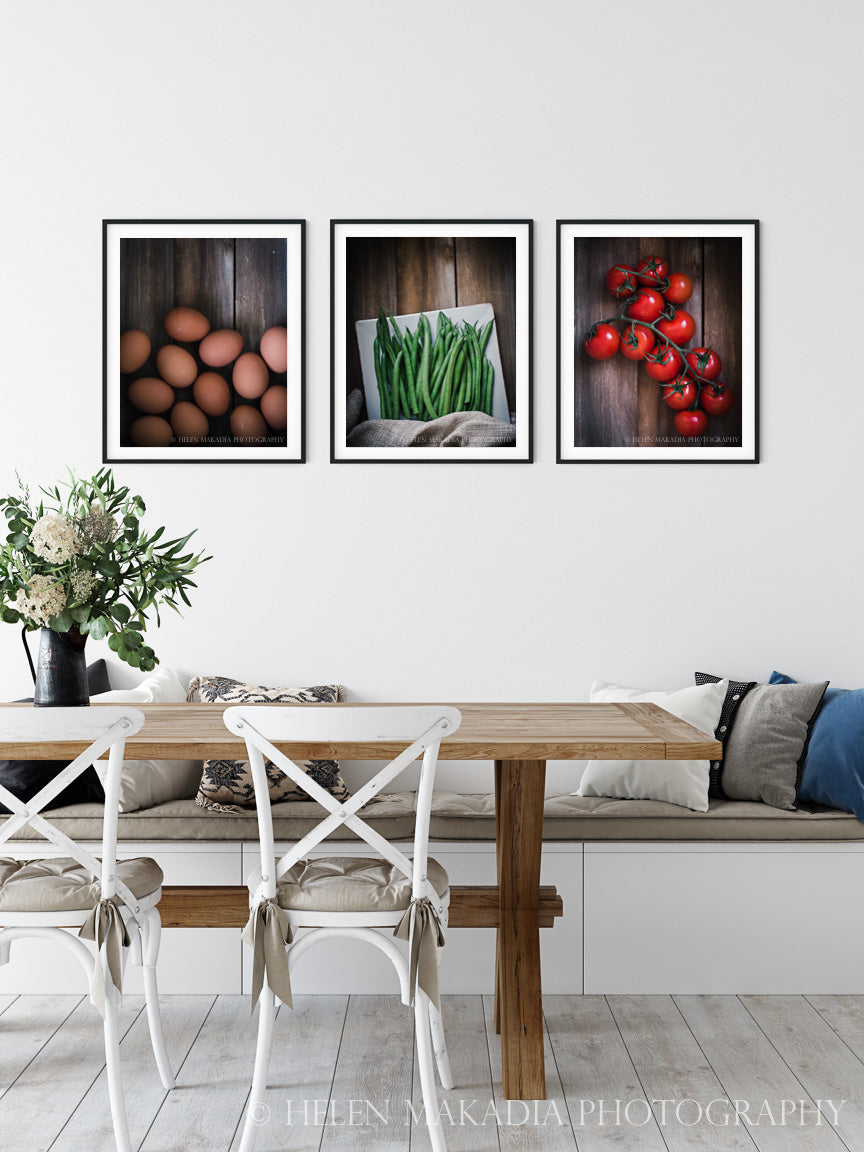 Farmhouse Kitchen Prints set of 3 on a Wall