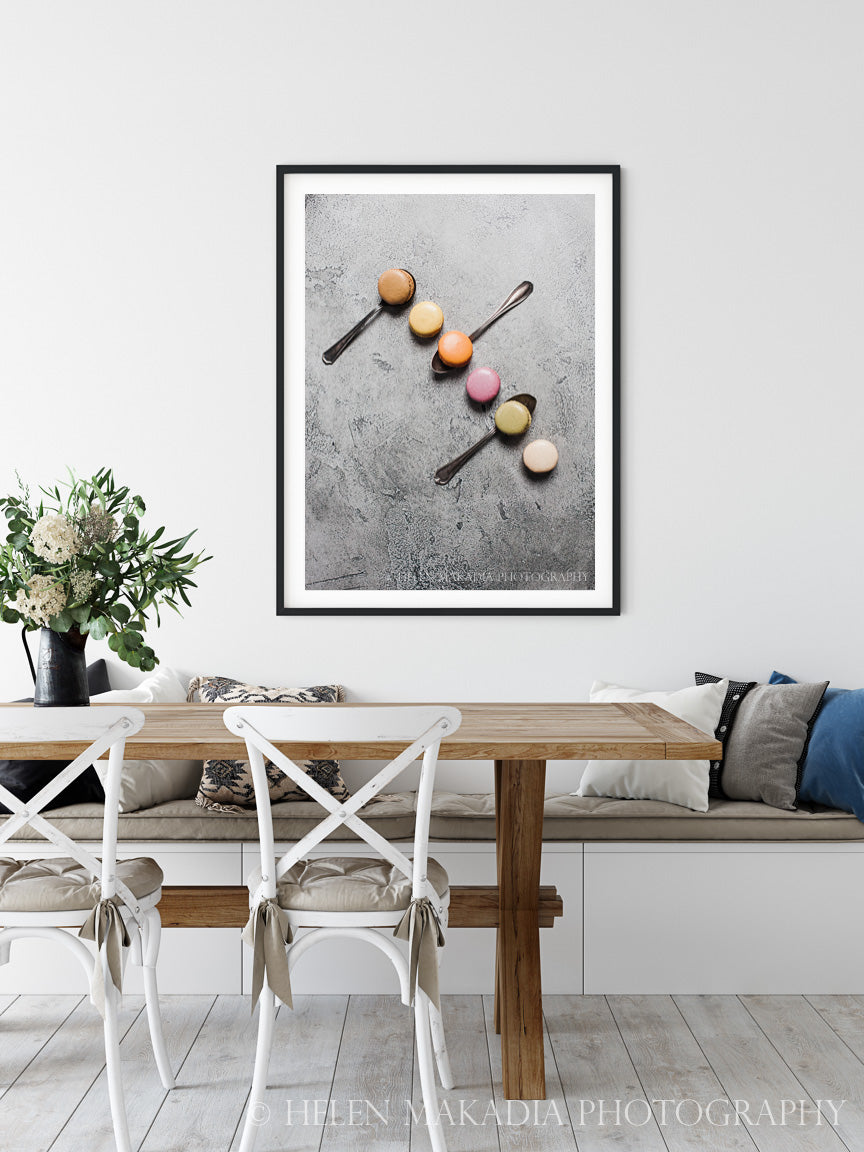 Framed print of paste French Macarons