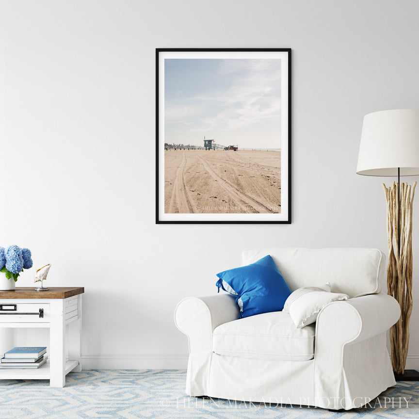 Santa Monica Lifeguard Tower Framed Print