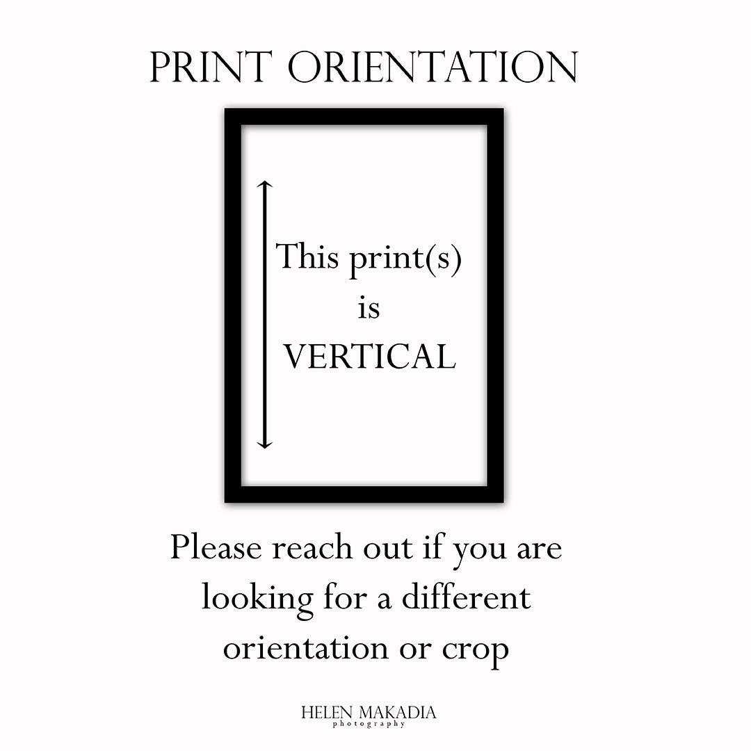 The photograph print for sale has a vertical orientation