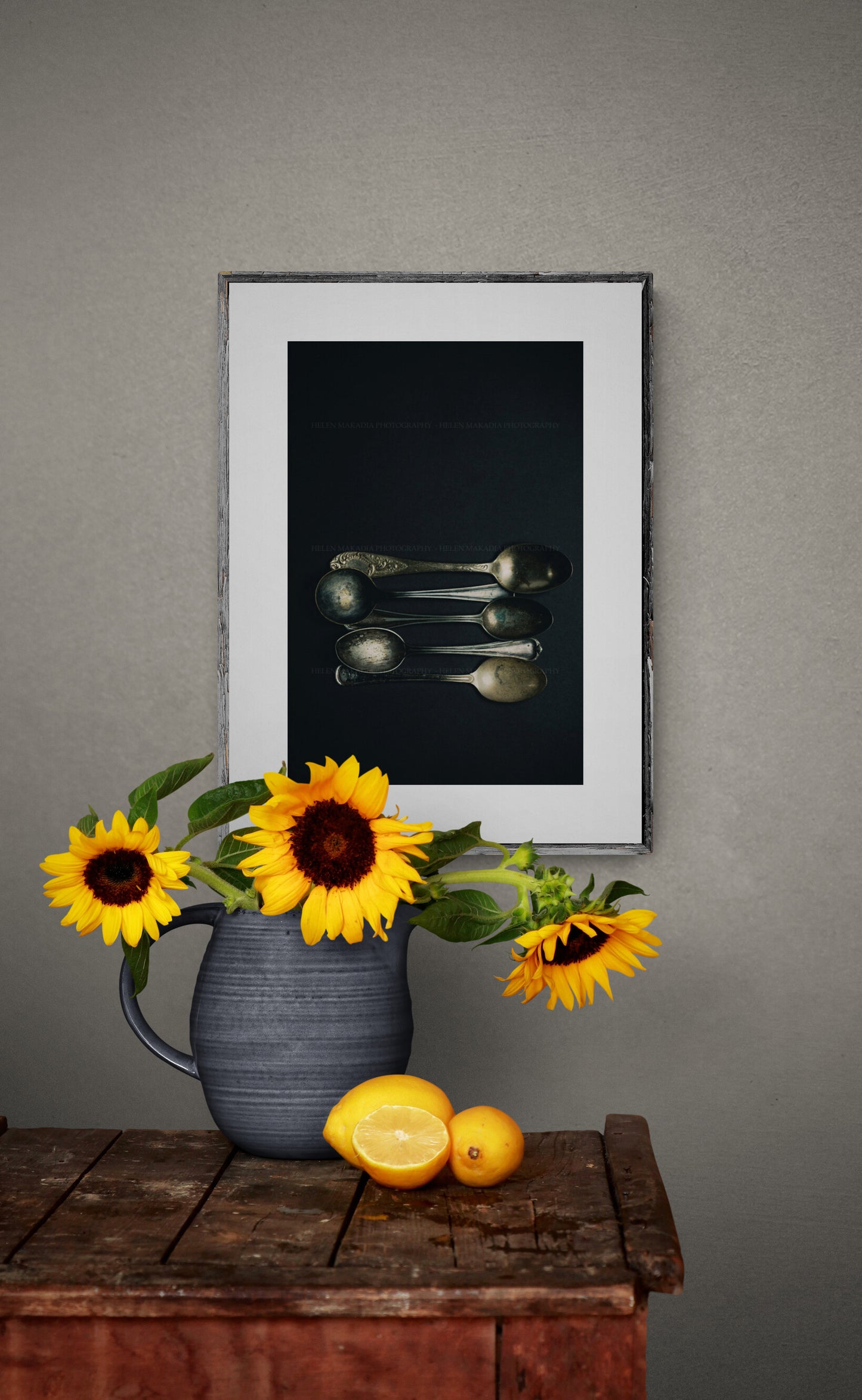 Photograph of Vintage Spoons as Wall Art in a Kitchen