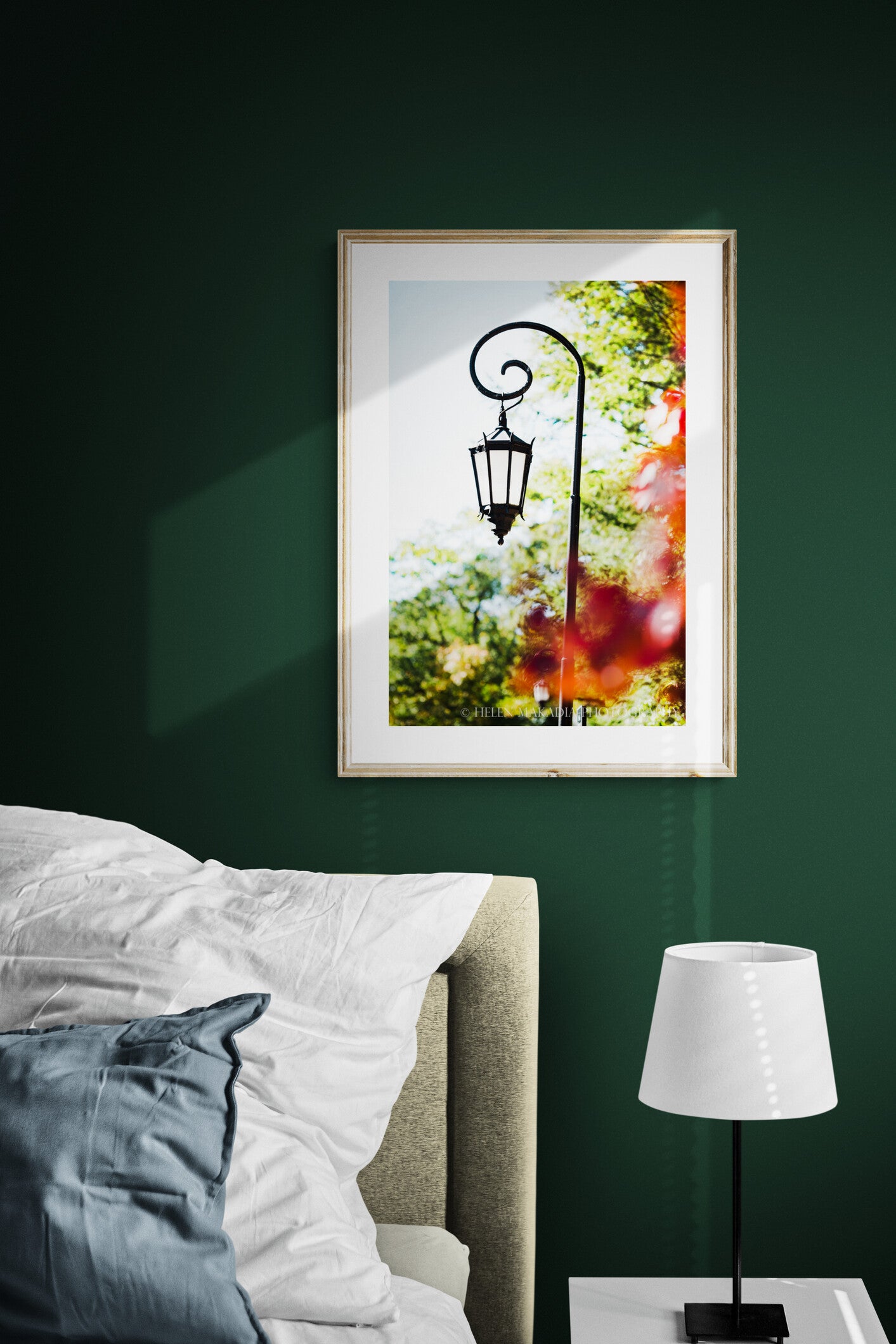 Wellesley College Lantern Photograph as Wall art in a Bedroom