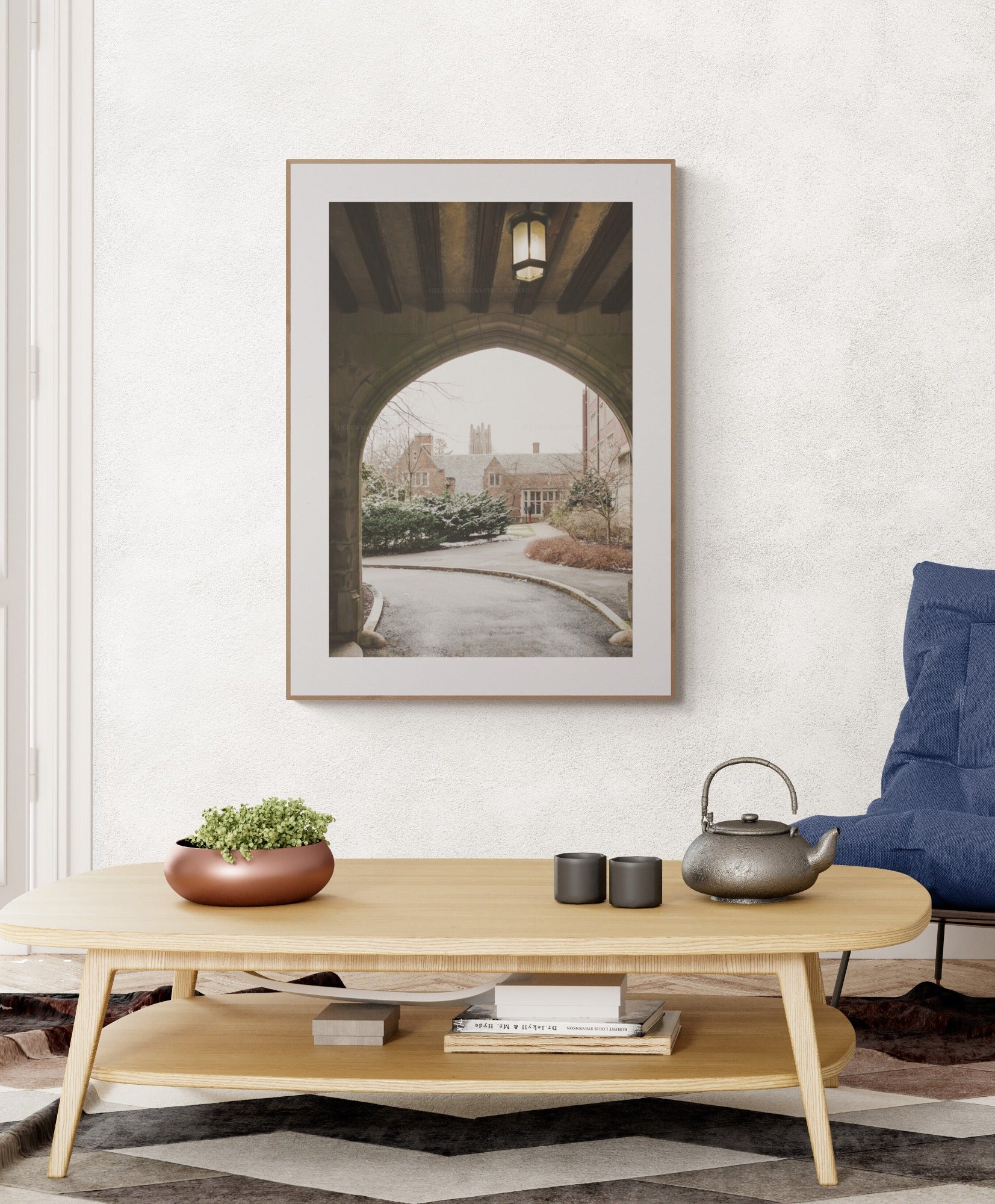 Wellesley College Photograph as Wall Art in a Living Room
