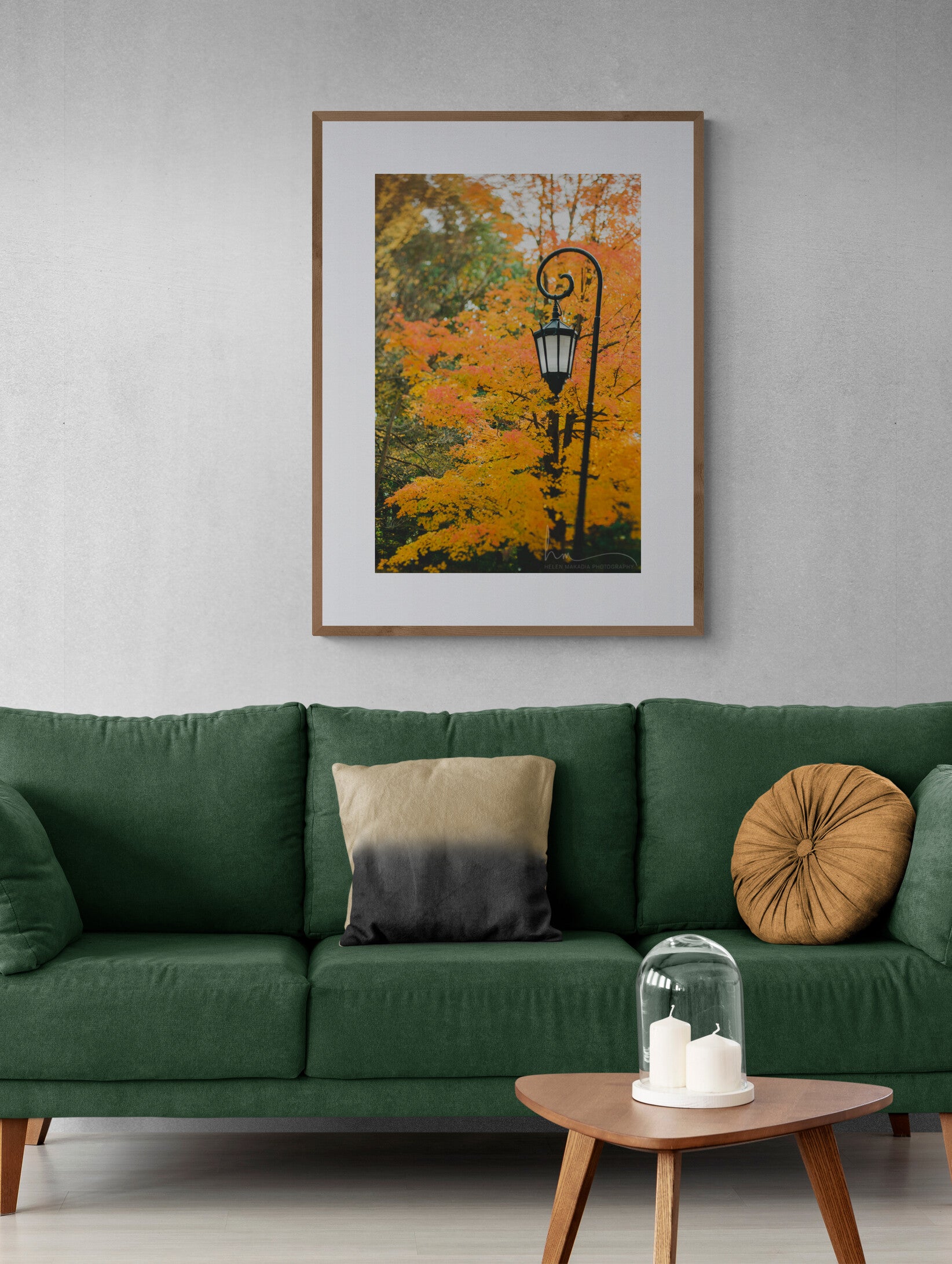 Wellesley lantern photograph wall art print in a living room