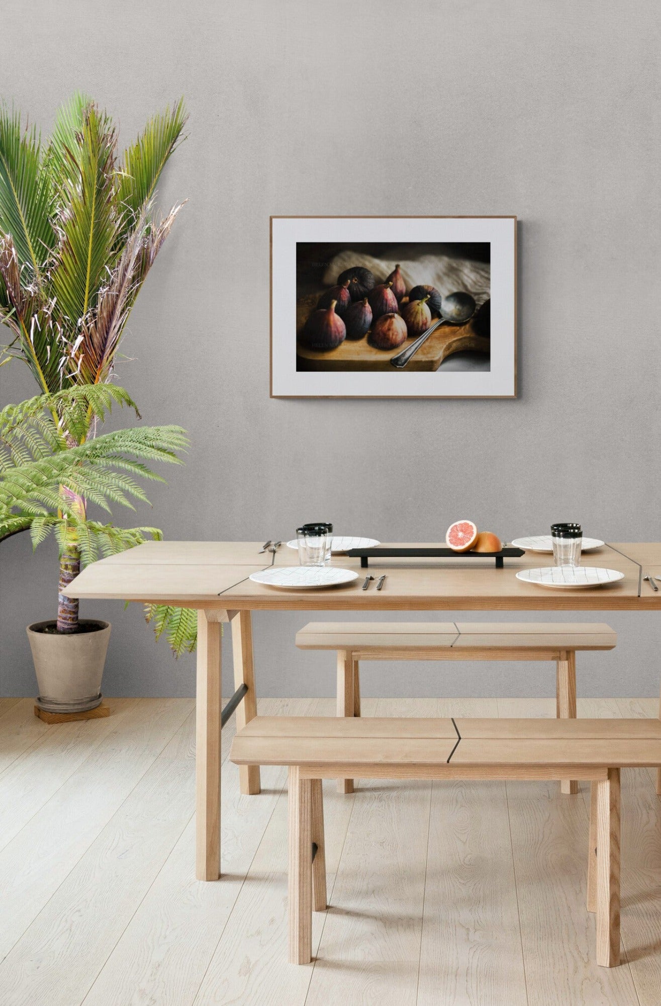 gifs photograph print in a dining room as wall art