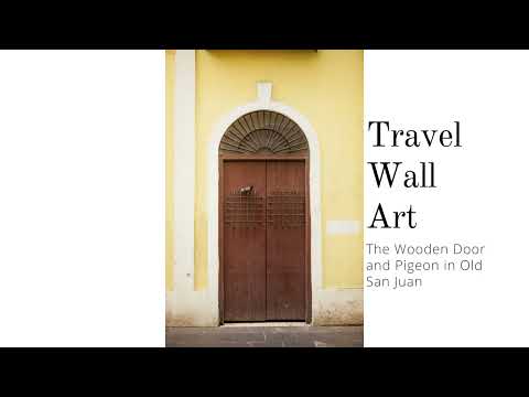 Video of Wooden Door and Pigeon in Old San Juan Puerto Rico