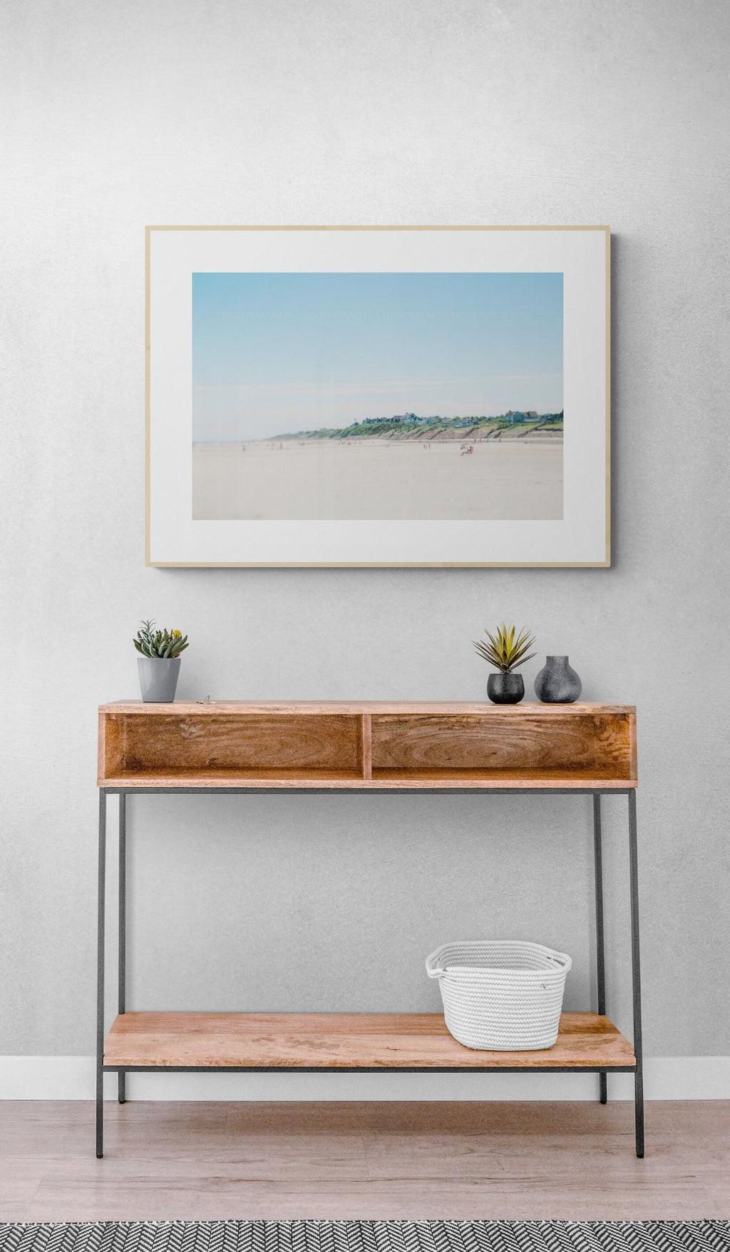 mayflower beach photography print cape cod in an entryway